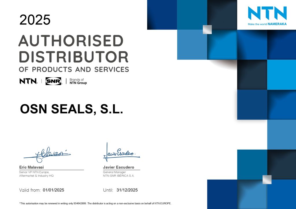 CERTIFICATE OSN SEALS NTN-SNR